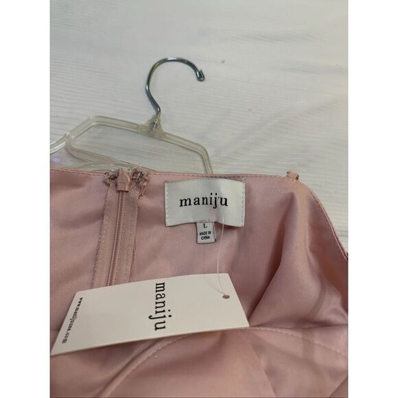 NWT Maniju Blush Pink Cocktail Party Dress Size Large New - Picture 6 of 10